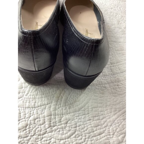 Salvatore Ferragamo Donnina Italian Womens Black Leather Shoes*Pumps*Size 8*NIB - Picture 7 of 14